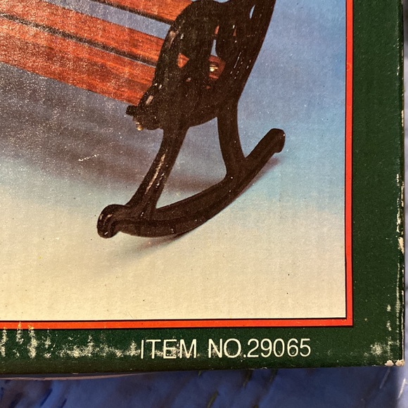 Vintage New in box Wood and cast iron Doll Bench #29065 - Picture 2 of 6